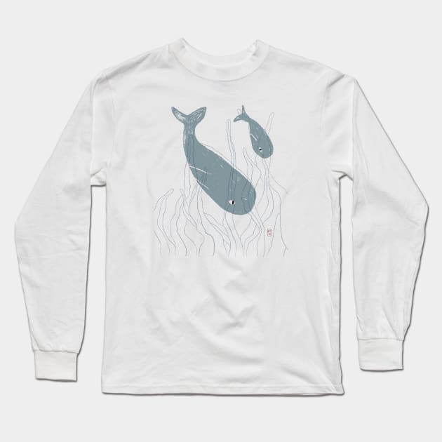 WHALES Long Sleeve T-Shirt by flywithsparrows